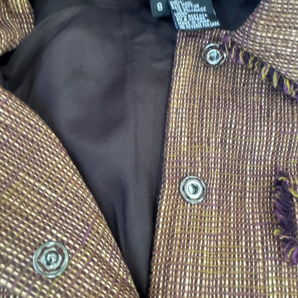 Etcetera Brown and Purple Tweed Skirt Suit - Picture 9 of 13